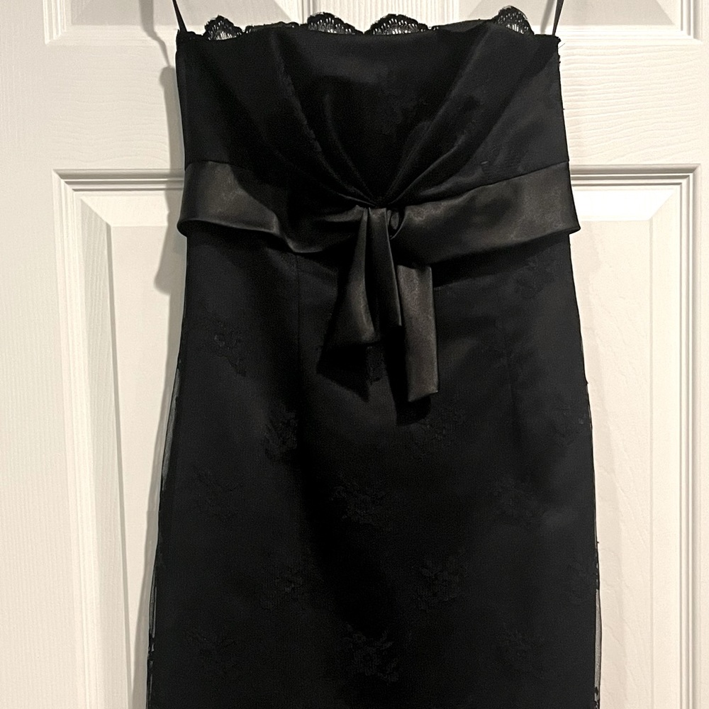 White House Black Market Lace Strapless Midi Dress